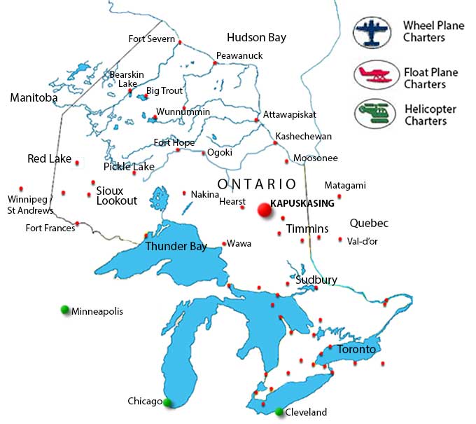 Charter Flights To Kapuskasing Ontario /Charter Flight Network
